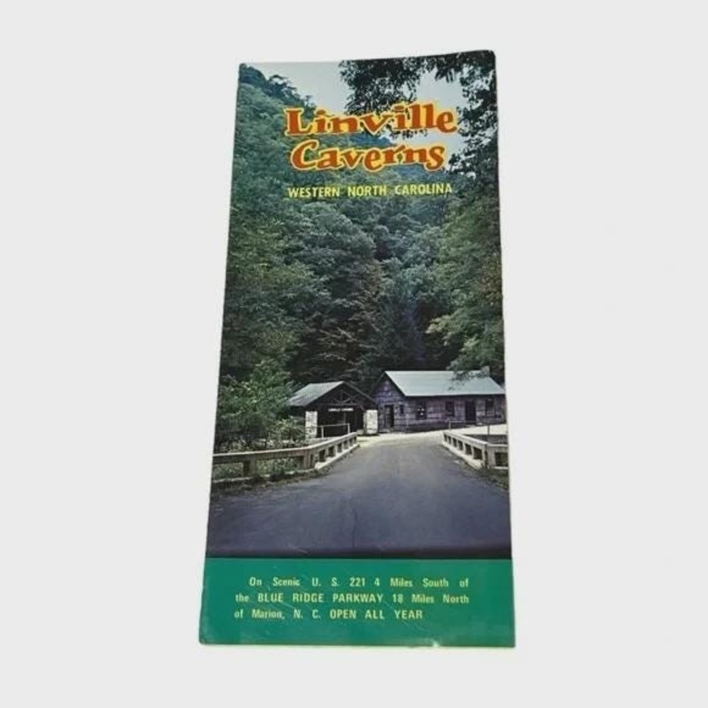 Linville Caverns Western North Carolina Vintage Travel Brochure 1970s
